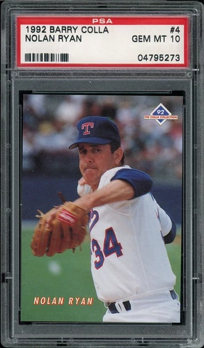 1992 Barry Colla Ryan Baseball #4 Nolan Ryan PSA 10
