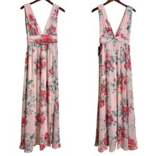 NEW Lulus Garden Meandering Blush Floral Print Maxi Dress Size Small NWT