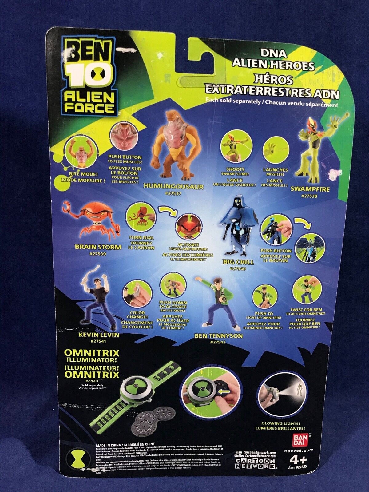 NEW Ben 10 KEVIN LEVIN 6 Action Figure - DNA ALIEN HEROES 2009