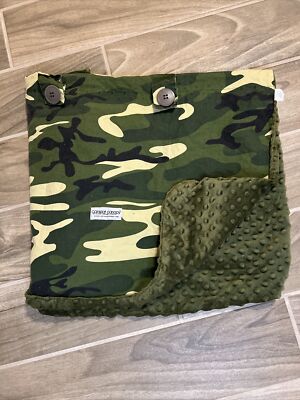 Infant Car Seat Cover Carseat Canopy™ Camouflage Green EUC