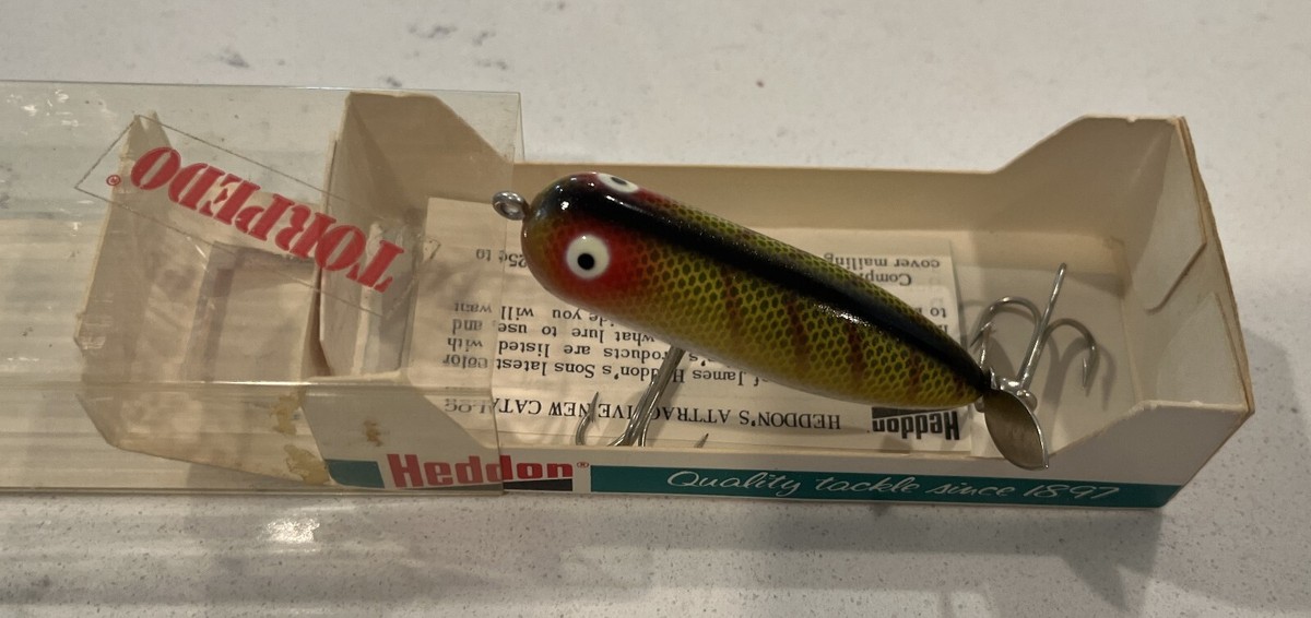 Leurre Vintage Heddon Baby Torpedo Bull Frog – Grenouille – Pêche Dessus