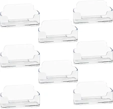 8 Pack Acrylic Business Card Holder for Desk, Clear Plastic Business Cards Displ