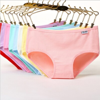 Baumwollhöschen Damen Teens Unterwäsche tief ausgeschnitten Slips Schlüpfer Pants 3er/6er Pack