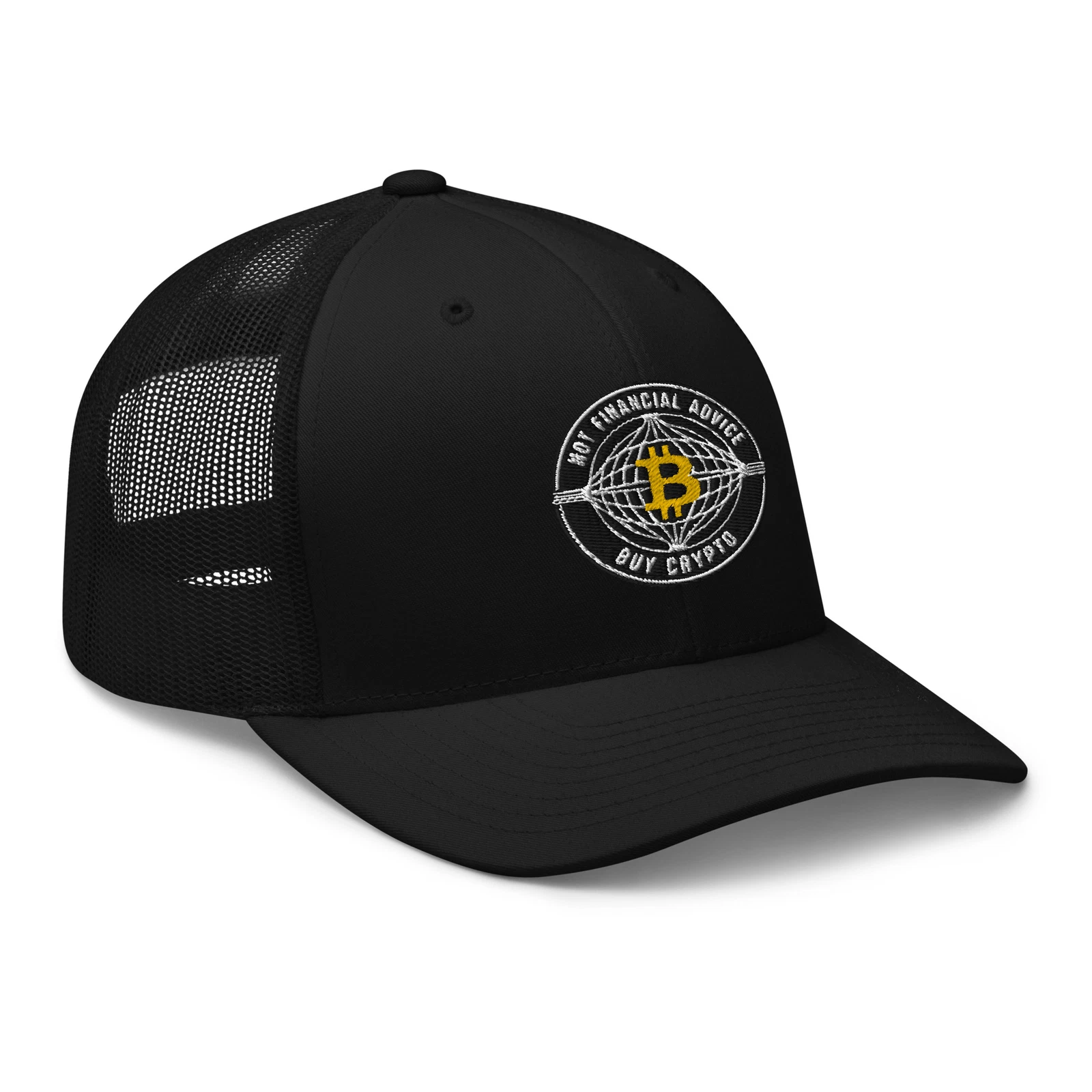 Not Financial Advice "Buy Crypto" Trucker Hat Snapback Cap Bitcoin Ethereum