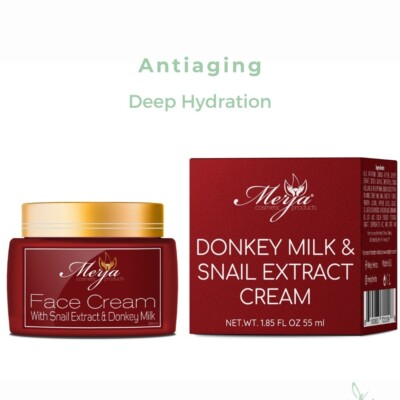 Cream with Donkey Milk & Snail extract - Anti Aging - Face & Neck & Décolleté