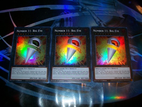 3x Number 11: Big Eye 1st Edition Super Rare RA04-EN062 Yu-Gi-Oh!