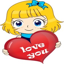 30 Custom Cute Blonde Haired Love Girl Personalized Address Labels