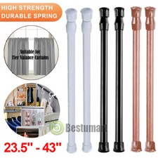 Telescopic Shower Curtain Rail Extendable Pole Bathroom Door Window Wardrobe Rod