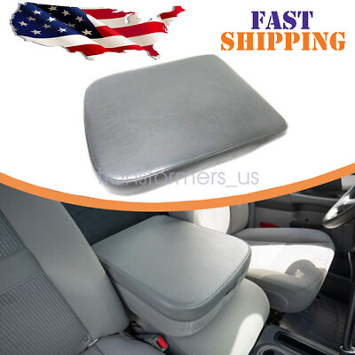 Leather Console Lid Cover For 2002-2008 Dodge Ram 2500 - Microfiber Leather, Black 5 thumbnail image