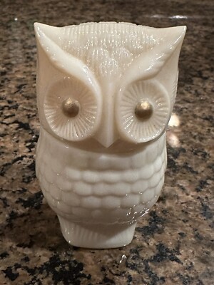 1970's Vintage Avon Perfume Bottle White Owl Bottle Charisma