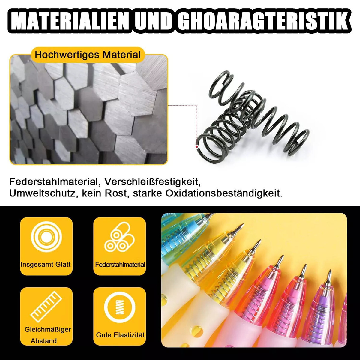 Zugfeder Draht Durchmesser 1,4mm Verlängern Feder 65Mn Stahl 35mm - 300mm Lang