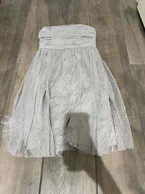 grey chiffon dress short Chic Short Sleeves Lace Chiffon Bridesmaid Dress with Ruffles main image 0