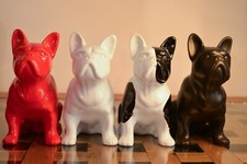 statuetta/scultura bulldog francese laccata a fuoco 4 colori
