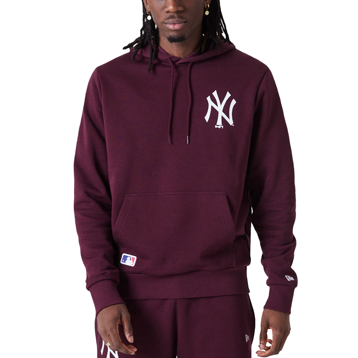 New Era New York Yankees MLB Essentials Pullover Sweatshirt Hoodie - Purple  | eBay