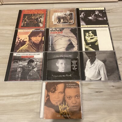 John Mellencamp 10 Cd Lot Wild Nights Rough Harvest American Fool Scarecrow