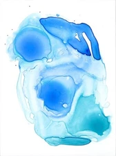 "Blue" Mixed Media Painting on Yupo 9x12