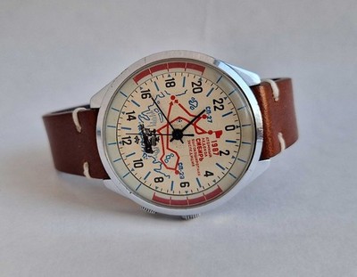 Vintage Soviet Raketa 24-Hour Watch ''Atomic Icebreaker Sibir 1987''   Rare Arctic