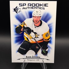 Upper Deck SP Rookie Authentics Radim Zohorna #125 2021-22 Pittsburgh Penguins