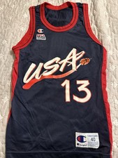 USA Basketball Shaquille (Shaq) O'Neal #13 Jersey Size 40 Navy Red White