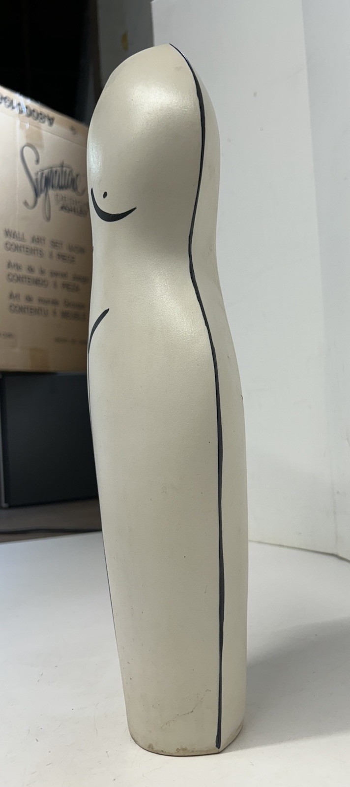 Vintage Signed Donna Polseno Ceramic Women Body Vast Sculpture Modernist Vase