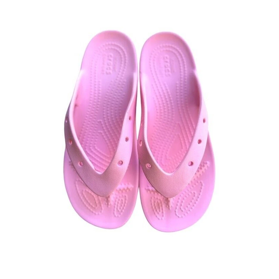 Sandalias chanclas Crocs clásicas de plataforma para mujer talla 8 rosa ligeras cómodas Foto 2 de 4