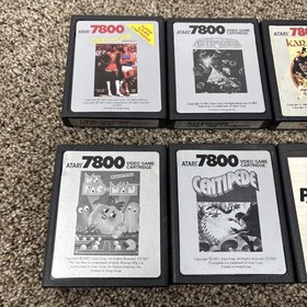 Atari 7800 Games Lot Of 10 Tested 7800 Donkey Kong Ms Pac Man Dark Chambers Lot