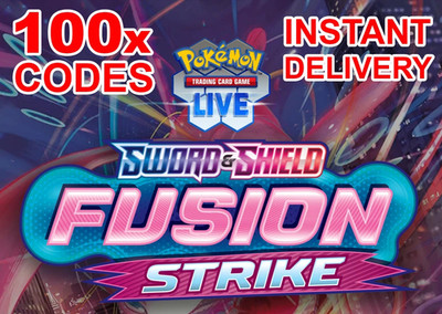 100x FUSION STRIKE Codes Booster Pokemon TCG Live Pack-INSTANT DELIVERY