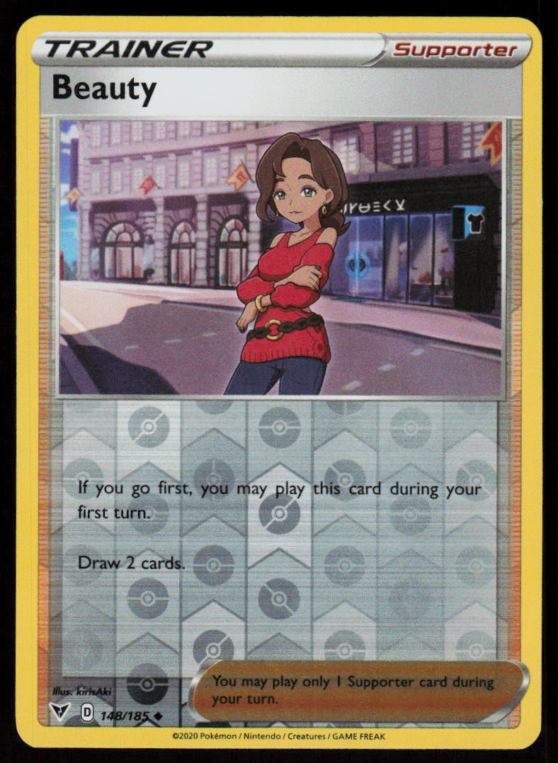 Beauty 148/185 Uncommon Vivid Voltage Pokemon Reverse Holo Lightly Played