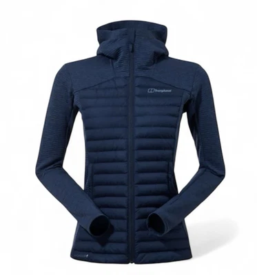 Chaqueta cálida híbrida Berghaus Nula para dama - azul oscuro, PVP £130, nueva con etiquetas. x4