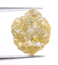 3.69 CT Yellow Rough Natural Diamond, Uncut Raw Loose Diamond, Rustic Diamond