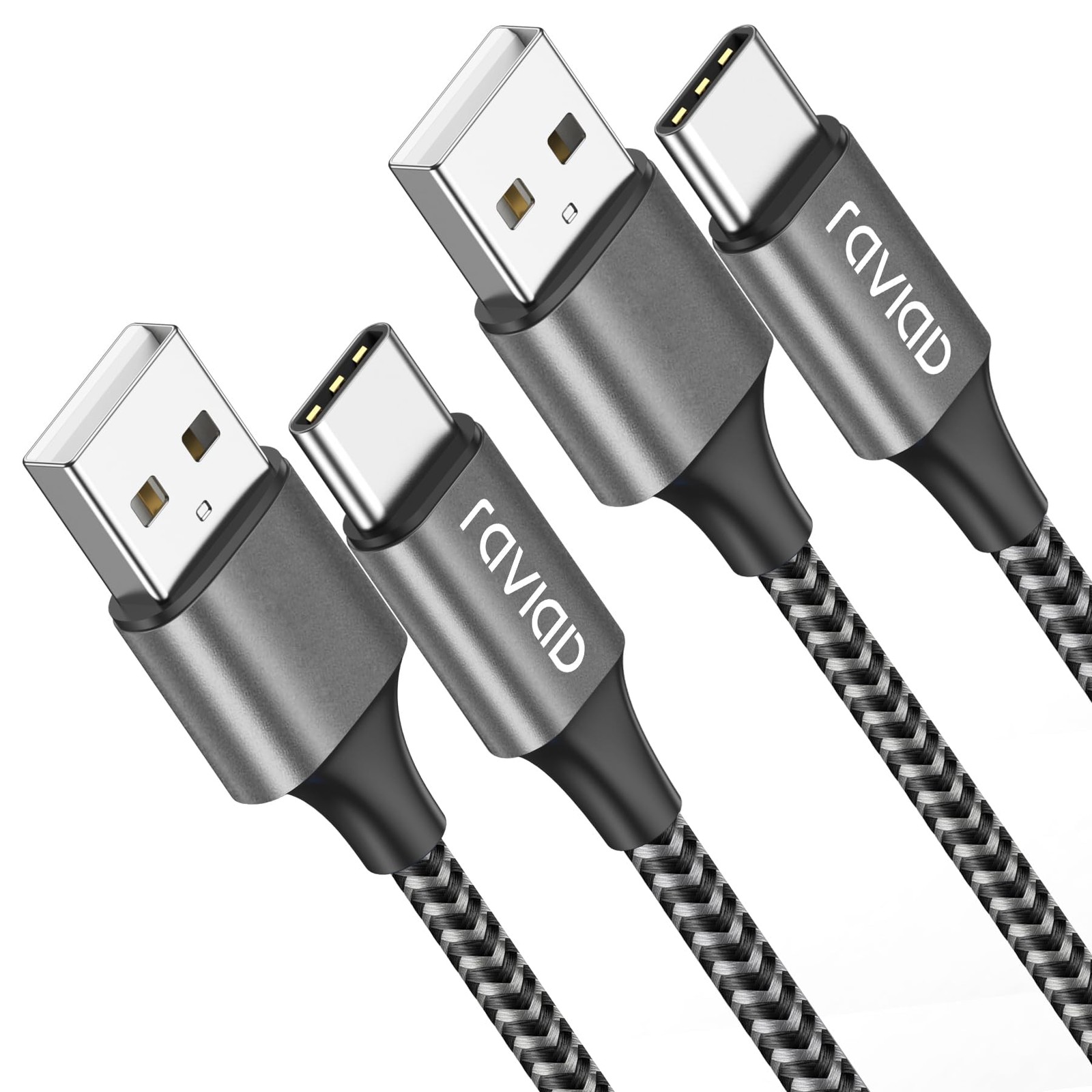 USB C Cable 2M 2Pack Type C Charger Cable Fast Charging Nylon Braided USB C