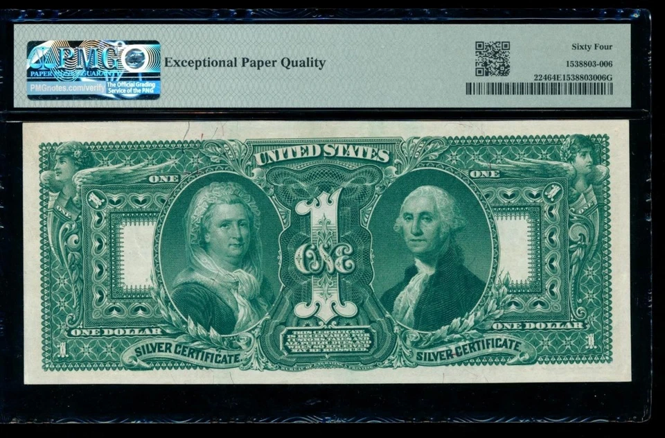 AC Fr 224 1896 $1 Silver Certificate PMG 64 EPQ... Educational!!! - Image 2 of 2