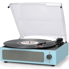 Vinyl Record Player with Speakers Vintage Turntable for Vinyl Records BeltDri...