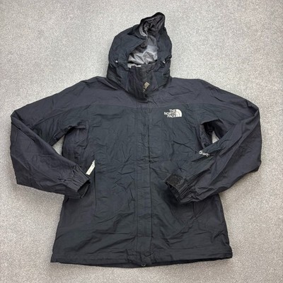 North Face Jacke Damen Medium schwarz Hyvent Windbreaker Kapuze Regenmantel Lady
