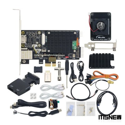 [NEW] Blikvm PCIe Card w Cooling Fan and OLED Display  Compatible w RPi CM4