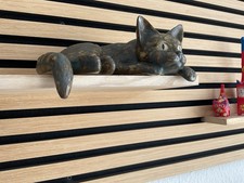 Vintage Katze Luftbefeuchter, Kantenhocker- 23 cm x 9 cm Verdunster Heizung Deko