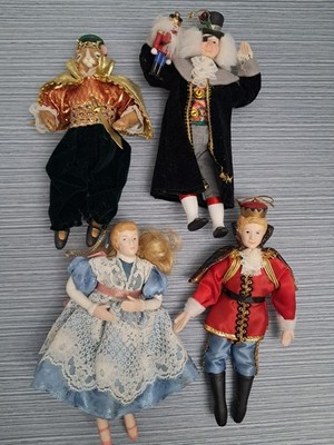 Vtg Smithsonian Institution Nutcracker Ballet Set of 4 Christmas Ornaments READ