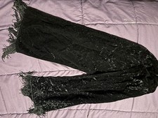 Black Velvet Shawl Wrap, Elegant