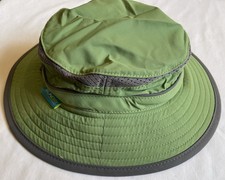 SUN DAY AFTERNOONS, CHILDREN'S S, 1-3 YEARS SUN HAT, CHIN STRAP, Green  Gray