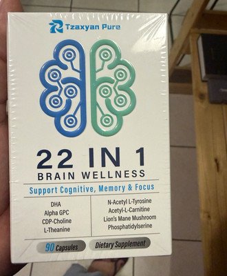 Tzaxyan Pure 22-in-1 Brain Wellness Cognitive Health Supplement 90 Capsules