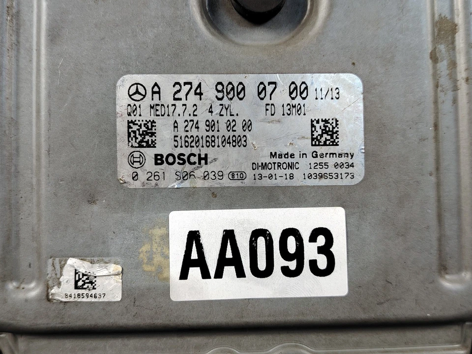 Mercedes Benz W204 C180 C200 CGi GLK250 ENGINE CONTROL MODULE ECU ECM 0261S06039 - Image 3 of 4