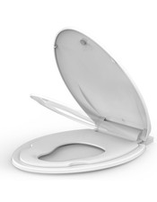 Soft Magnetic Closure Toilet Seat with Toddler Seat Built in for Potty Training