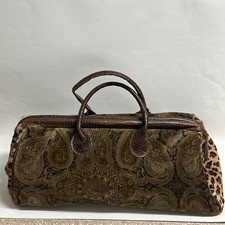 Borsa a tracolla Clever Carriage Company Doctors in pelle leopardo pony stampa capelli vintage