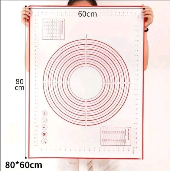 3XL Silikon Backunterlage Backmatte Matte Ausrollmatte Teigmatte Rollmatte 60*80