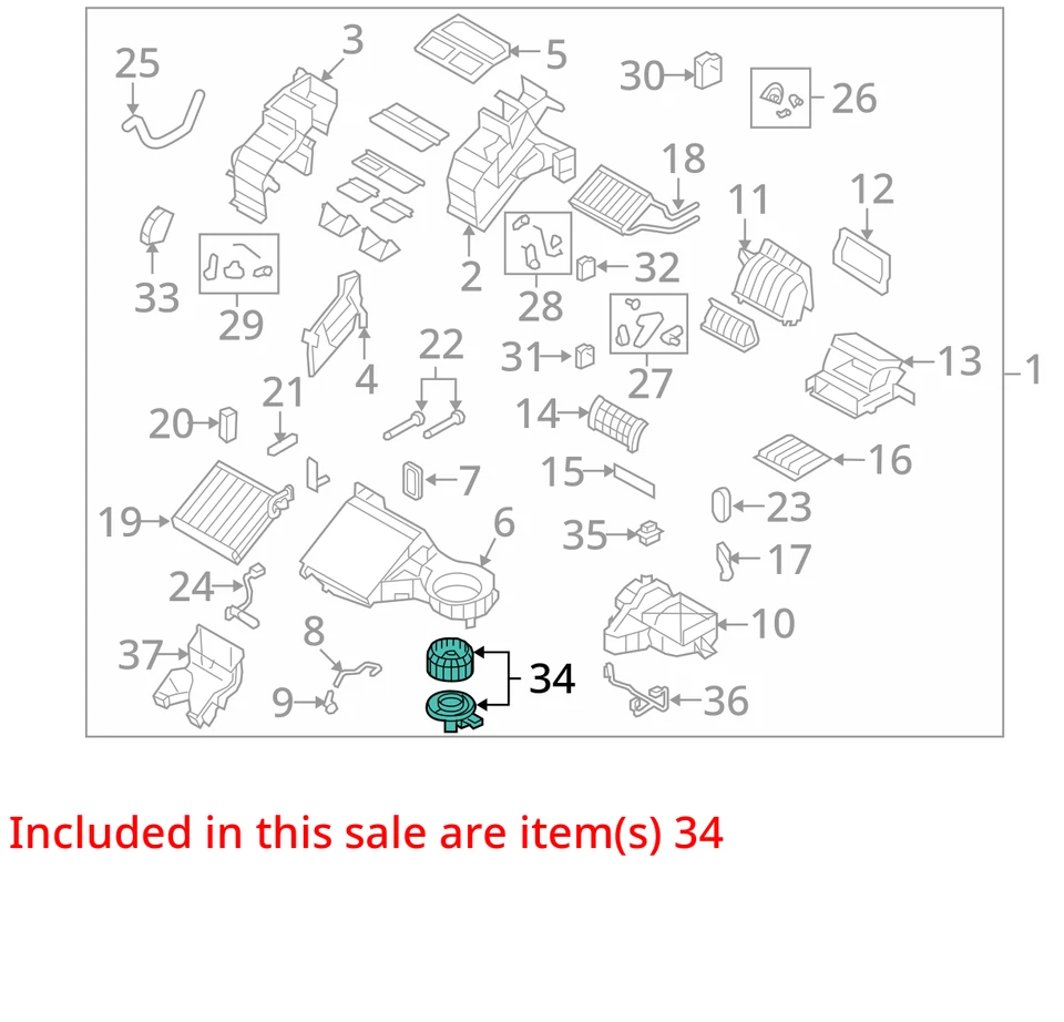 Mazda CX-9 2012 calefacción aire acondicionado motor fabricante de equipos originales 127 k millas - LKQ311116988 Foto 4 de 4