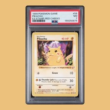 Pikachu - ( Stamped with Red Cheeks) 058/102 Miscellaneous Cards