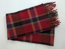 Vtg Polo Ralph Lauren Wool Made In ITALY Orange -Brown Reversible Scarf