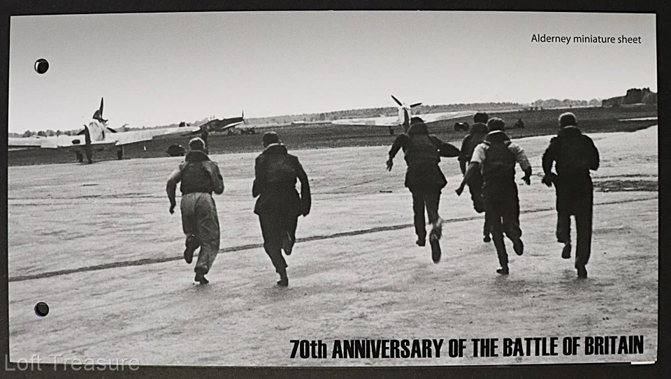 Alderney Stamps: "Battle of Britain-70th Anniversary" £2 MS Presentation Pk 2010 - Image 3 of 4