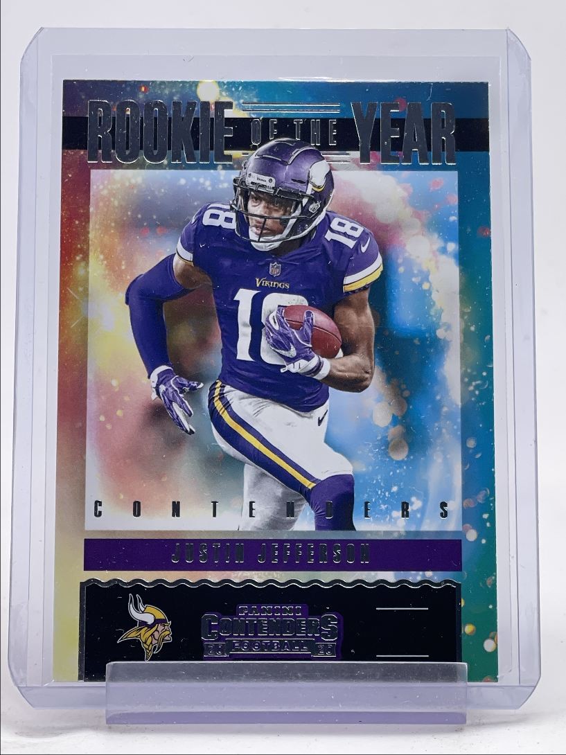 JUSTIN JEFFERSON 2020 CONTENDERS ROOKIE OF THE YEAR VIKINGS RC Q2956