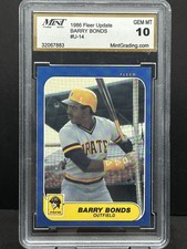 Barry Bonds 1986 Fleer Update #U-14 Gem Mint 10
